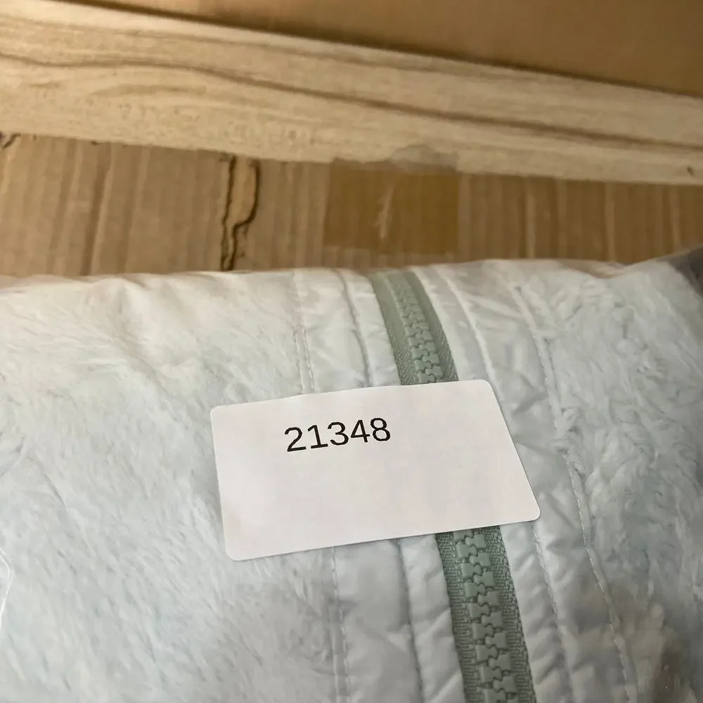 The‎ North Face Jacket Girls M Light Blue Fuzzy Hooded Full Zip